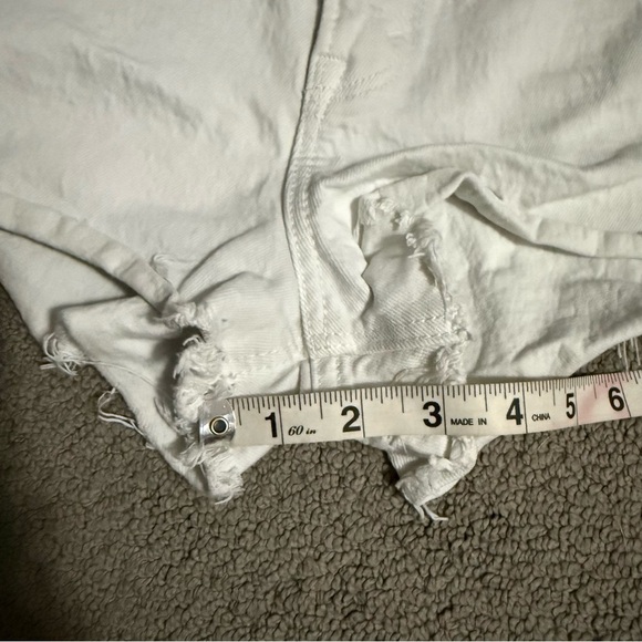 Abercrombie & Fitch White Jean Shorts - Picture 14 of 14
